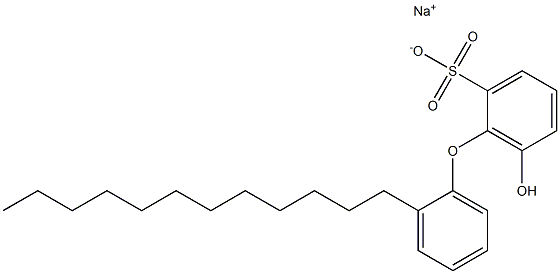 6-Hydroxy-2'-dodecyl[oxybisbenzene]-2-sulfonic acid sodium salt Struktur