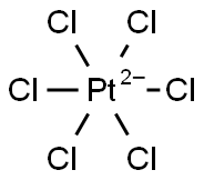 Hexachloroplatinate (IV) Struktur