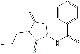 N-(3-Propyl-2,4-dioxoimidazolidin-1-yl)benzamide Struktur