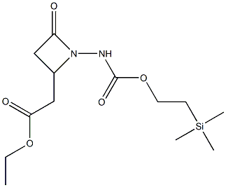 1-[2-(Trimethylsilyl)ethoxycarbonylamino]-4-oxoazetidine-2-acetic acid ethyl ester Struktur