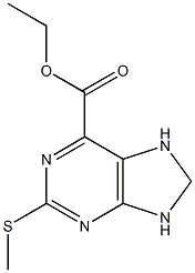 2-(Methylthio)-8,9-dihydro-7H-purine-6-carboxylic acid ethyl ester Struktur