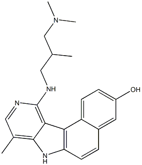 11-(3-Dimethylamino-2-methylpropylamino)-3-hydroxy-8-methyl-7H-benzo[e]pyrido[4,3-b]indole Struktur