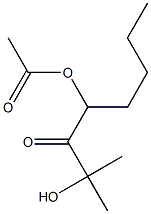 Acetic acid 1-(2-hydroxy-2-methylpropanoyl)pentyl ester Struktur