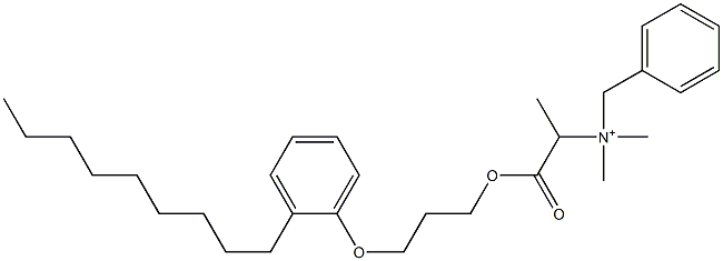 N,N-Dimethyl-N-benzyl-N-[1-[[3-(2-nonylphenyloxy)propyl]oxycarbonyl]ethyl]aminium Struktur