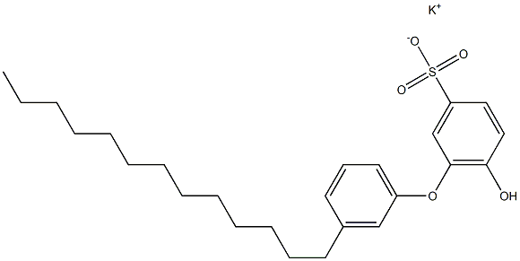 6-Hydroxy-3'-tridecyl[oxybisbenzene]-3-sulfonic acid potassium salt Struktur