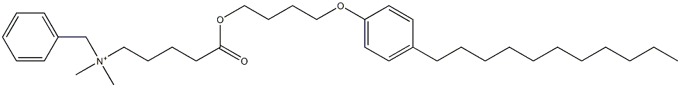 N,N-Dimethyl-N-benzyl-N-[4-[[4-(4-undecylphenyloxy)butyl]oxycarbonyl]butyl]aminium Struktur