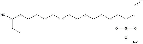 18-Hydroxyicosane-4-sulfonic acid sodium salt Struktur