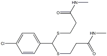 3,3'-[(p-Chlorobenzylidene)bis(thio)]bis(N-methylpropionamide) Struktur