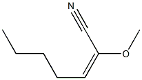 (E)-2-Methoxy-2-heptenenitrile Struktur