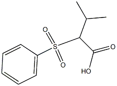 2-Phenylsulfonyl-3-methylbutanoic acid Struktur