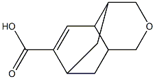 3,4,4a,7,8,8a-Hexahydro-4,7-methano-1H-2-benzopyran-6-carboxylic acid Struktur