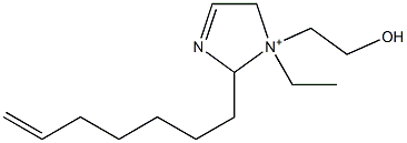 1-Ethyl-2-(6-heptenyl)-1-(2-hydroxyethyl)-3-imidazoline-1-ium Struktur