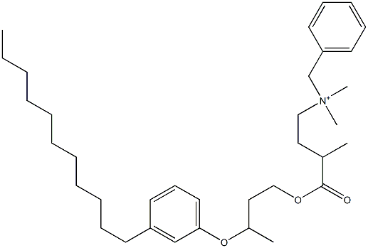 N,N-Dimethyl-N-benzyl-N-[3-[[3-(3-undecylphenyloxy)butyl]oxycarbonyl]butyl]aminium Struktur