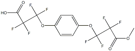 3,3'-(p-Phenylenebisoxy)bis(2,2,3,3-tetrafluoropropanoic acid methyl) ester Struktur