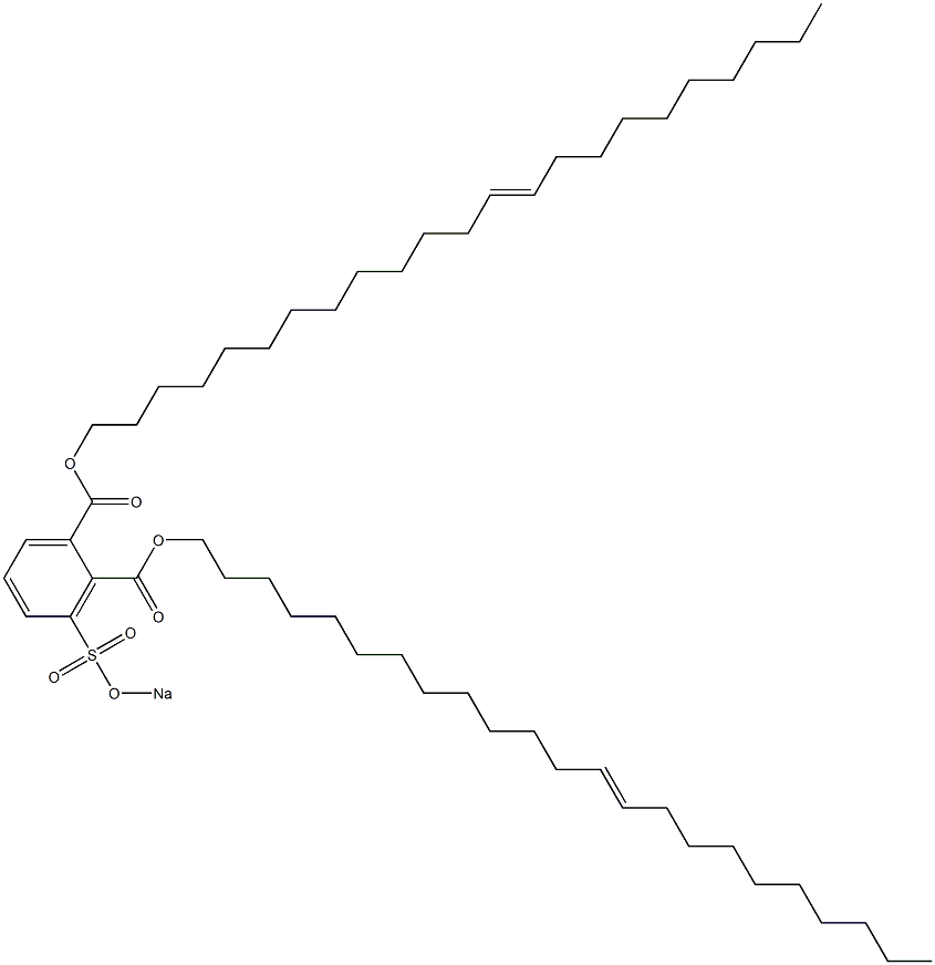 3-(Sodiosulfo)phthalic acid di(13-tricosenyl) ester Struktur