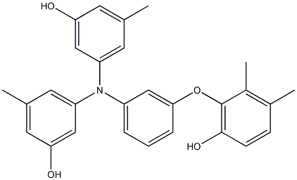 N,N-Bis(3-hydroxy-5-methylphenyl)-3-(6-hydroxy-2,3-dimethylphenoxy)benzenamine Struktur