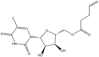 5'-O-(4-Pentenoyl)-5-fluorouridine Struktur