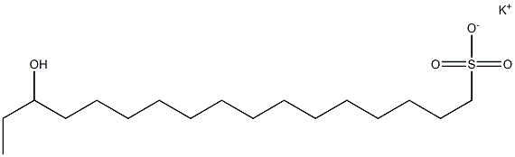 15-Hydroxyheptadecane-1-sulfonic acid potassium salt Struktur