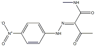 2-[2-(4-Nitrophenyl)hydrazono]-1-(methylamino)butane-1,3-dione Struktur