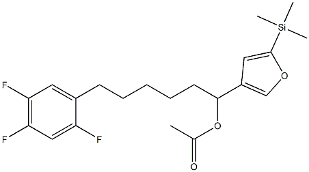 Acetic acid 1-[5-(trimethylsilyl)-3-furyl]-6-(2,4,5-trifluorophenyl)hexyl ester Struktur