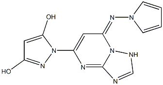 5-(3,5-Dihydroxy-1H-pyrazol-1-yl)-7-pyrrolizino[1,2,4]triazolo[1,5-a]pyrimidine Struktur