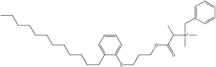 N,N-Dimethyl-N-benzyl-N-[1-[[3-(2-dodecylphenyloxy)propyl]oxycarbonyl]ethyl]aminium Struktur