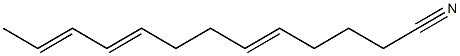 5,9,11-Tridecatrienenitrile Struktur