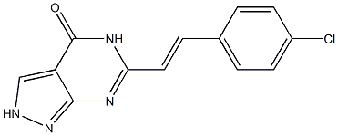 6-(p-Chlorostyryl)-2H-pyrazolo[3,4-d]pyrimidin-4(5H)-one Struktur