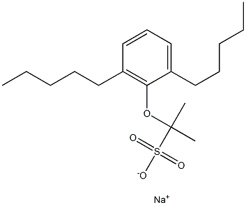 2-(2,6-Dipentylphenoxy)propane-2-sulfonic acid sodium salt Struktur