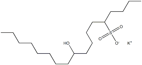 10-Hydroxyoctadecane-5-sulfonic acid potassium salt Struktur