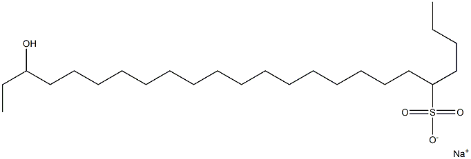 22-Hydroxytetracosane-5-sulfonic acid sodium salt Struktur