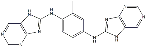 8,8'-[2-Methyl-1,4-phenylenebis(imino)]bis(7H-purine) Struktur