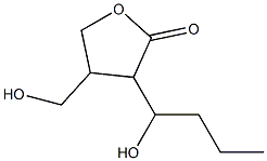 4,5-Dihydro-3-(1-hydroxybutyl)-4-(hydroxymethyl)-2(3H)-furanone Struktur