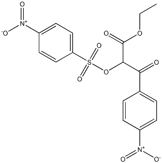 2-[(4-Nitrophenyl)sulfonyloxy]-3-oxo-3-(4-nitrophenyl)propionic acid ethyl ester Struktur