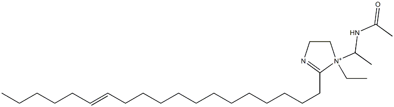 1-[1-(Acetylamino)ethyl]-1-ethyl-2-(13-nonadecenyl)-2-imidazoline-1-ium Struktur