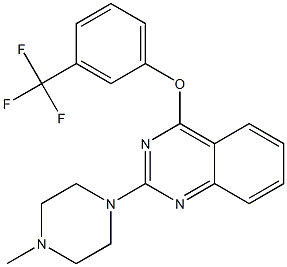 2-[4-Methyl-1-piperazinyl]-4-(3-trifluoromethylphenoxy)quinazoline Struktur