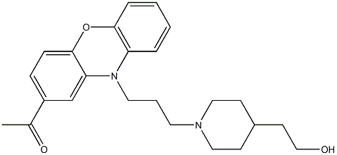 1-[3-(2-Acetyl-10H-phenoxazin-10-yl)propyl]-4-piperidineethanol Struktur