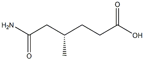 [S,(-)]-5-Carbamoyl-4-methylvaleric acid Struktur