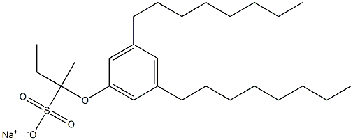 2-(3,5-Dioctylphenoxy)butane-2-sulfonic acid sodium salt Struktur