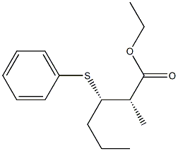 (2S,3S)-3-Phenylthio-2-methylhexanoic acid ethyl ester Struktur