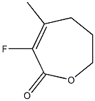 3-Fluoro-4-methyl-1-oxacyclohepta-3-en-2-one Struktur