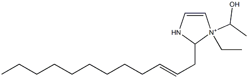 2-(2-Dodecenyl)-1-ethyl-1-(1-hydroxyethyl)-4-imidazoline-1-ium Struktur