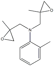 N,N-Di(2-methylglycidyl)-2-methylaniline Struktur