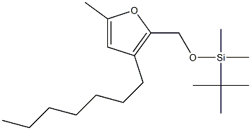 2-[(tert-Butyldimethylsiloxy)methyl]-3-heptyl-5-methylfuran Struktur