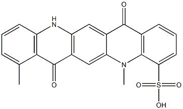 5,7,12,14-Tetrahydro-5,8-dimethyl-7,14-dioxoquino[2,3-b]acridine-4-sulfonic acid Struktur