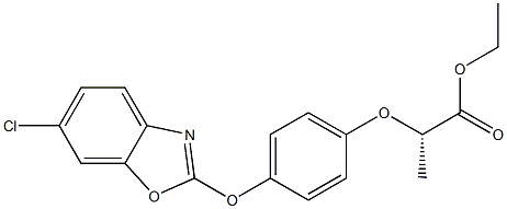 (S)-2-[4-[(6-Chlorobenzoxazol-2-yl)oxy]phenoxy]propionic acid ethyl ester Struktur