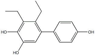 5,6-Diethyl-1,1'-biphenyl-3,4,4'-triol Structure