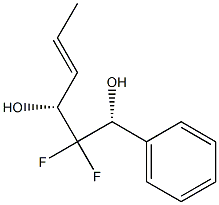 (1R,3R,4E)-2,2-Difluoro-1-phenyl-4-hexene-1,3-diol Struktur