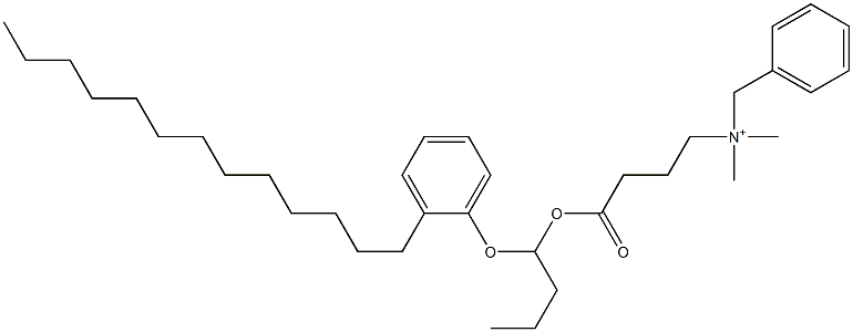 N,N-Dimethyl-N-benzyl-N-[3-[[1-(2-tridecylphenyloxy)butyl]oxycarbonyl]propyl]aminium Struktur