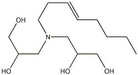 3,3'-(3-Octenylimino)bis(propane-1,2-diol) Struktur